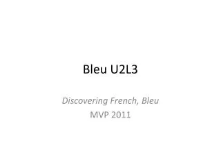 bleu u2l3