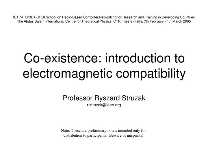 co existence introduction to electromagnetic compatibility