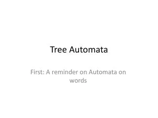 Tree Automata