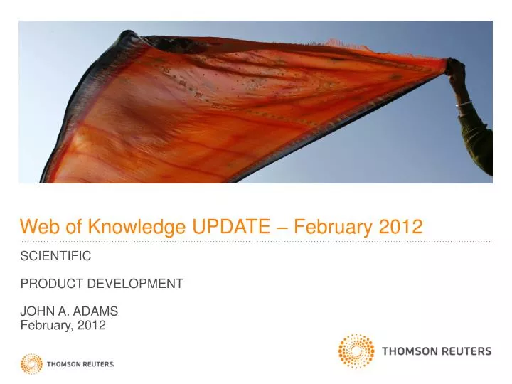 web of knowledge update february 2012