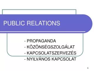 public relations
