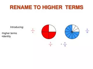 RENAME TO HIGHER TERMS