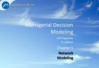 managerial decision modeling