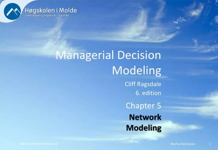 managerial decision modeling
