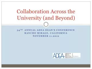 Collaboration Across the University (and Beyond)