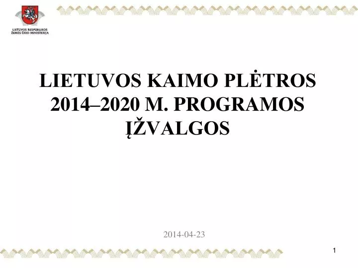 lietuvos kaimo pl tros 2014 2020 m programos valgos