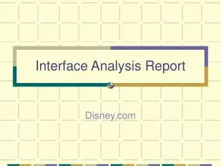 Interface Analysis Report