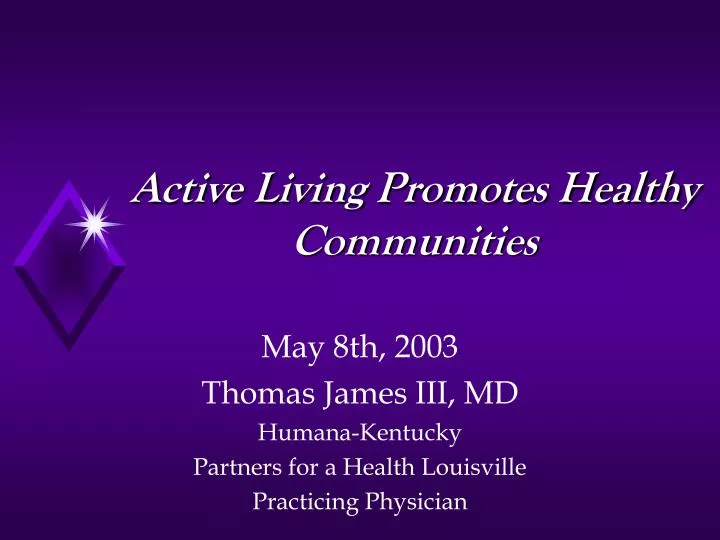 active living promotes healthy communities