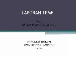 laporan tpmf