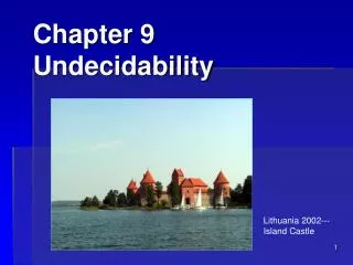 Chapter 9 Undecidability