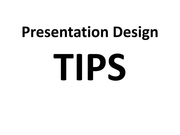presentation design tips