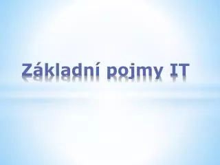 z kladn pojmy it