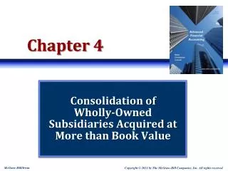 Consolidation of Wholly-Owned Subsidiaries Acquired at More than Book Value
