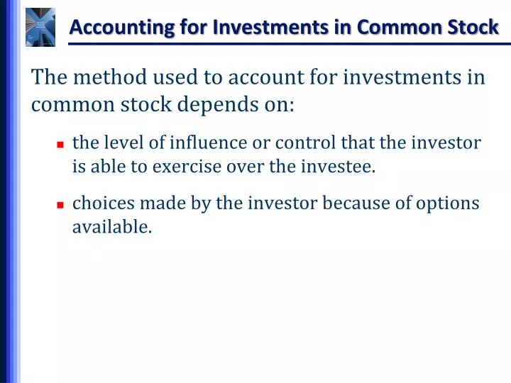 accounting for investments in common stock