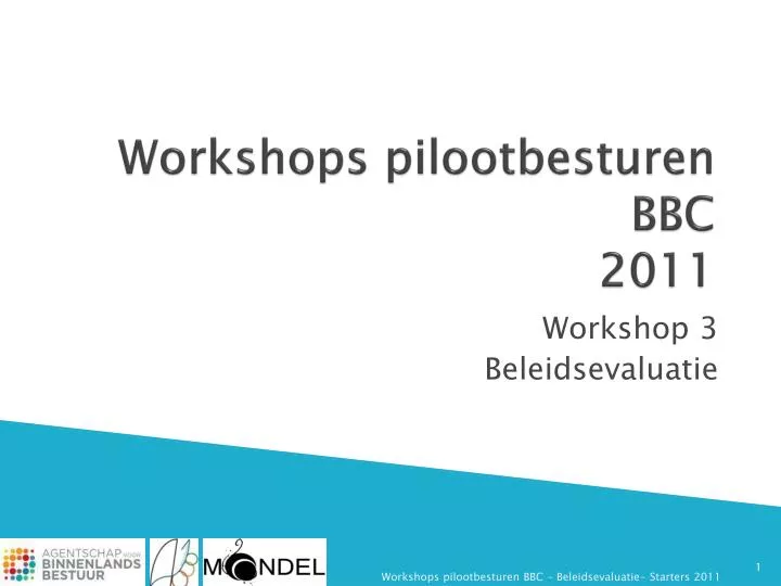 workshops pilootbesturen bbc 2011