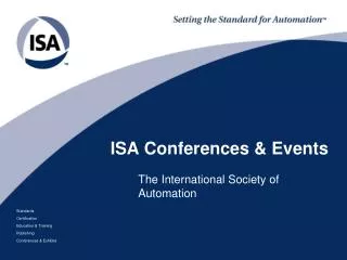 ISA Conferences &amp; Events