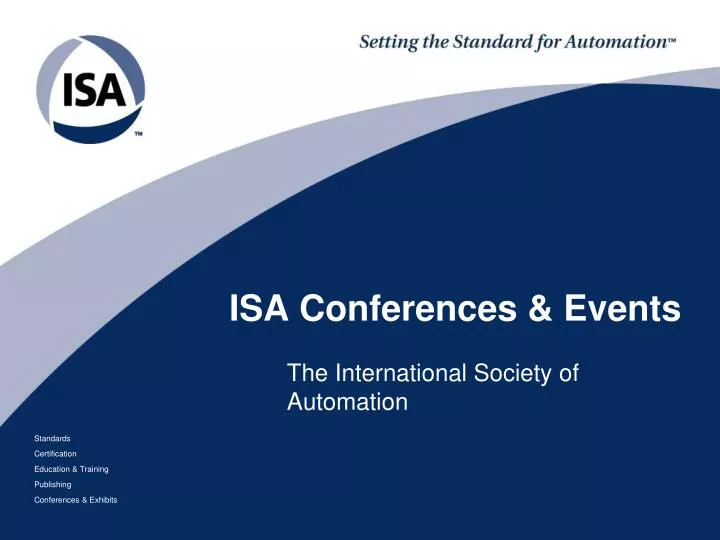 isa conferences events