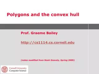 Polygons and the convex hull