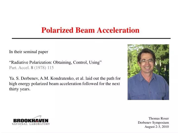 polarized beam acceleration