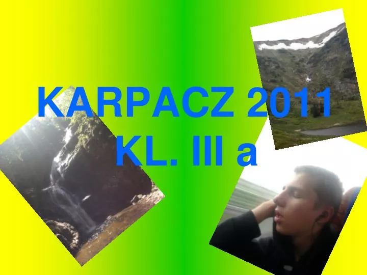karpacz 2011 kl iii a