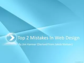 Top 2 Mistakes In Web Design