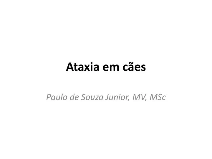 ataxia em c es