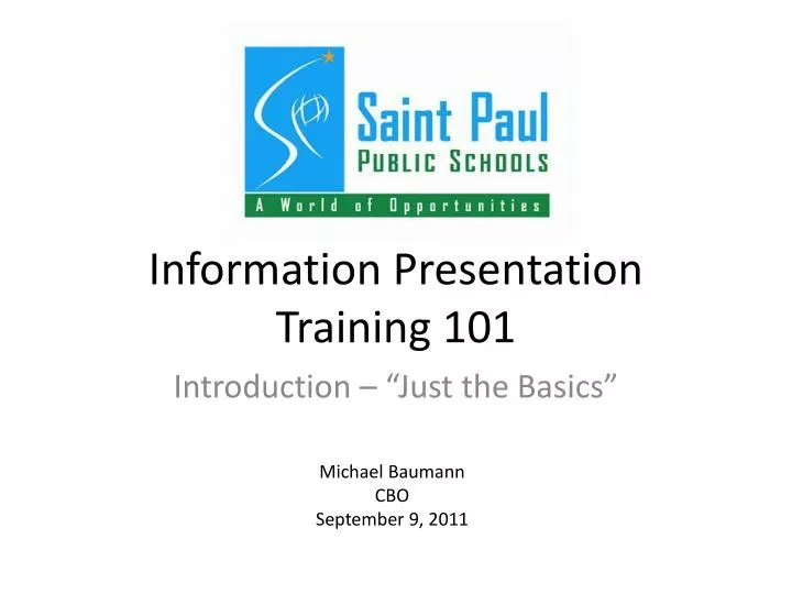 information presentation training 101
