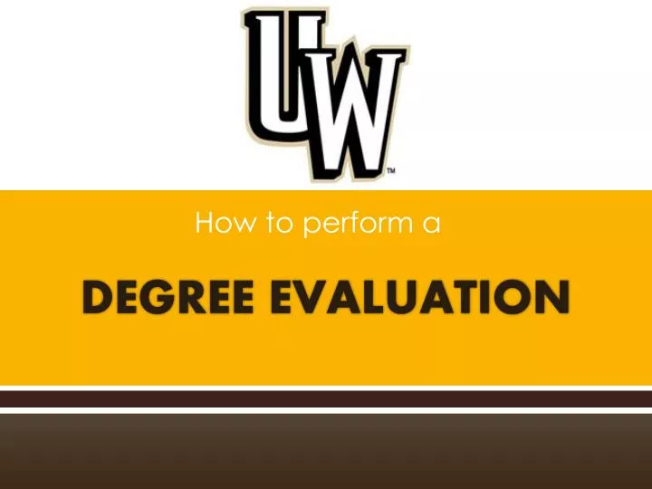 degree evaluation