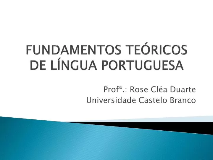 fundamentos te ricos de l ngua portuguesa