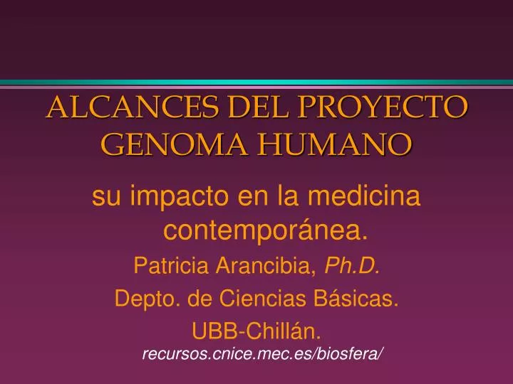 alcances del proyecto genoma humano