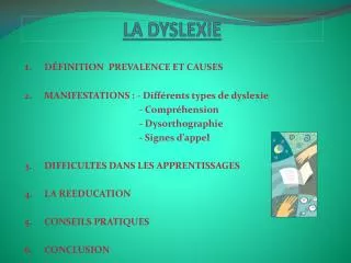 la dyslexie
