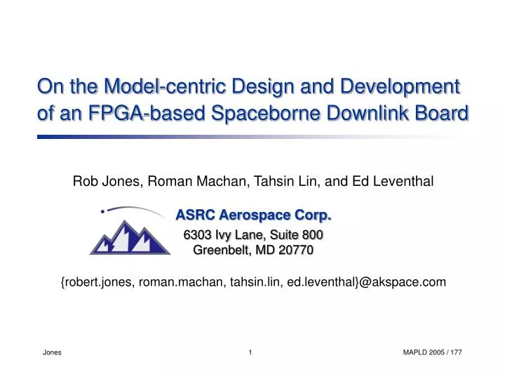 on the model centric design and development of an fpga based spaceborne downlink board