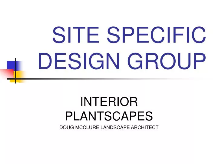 site specific design group