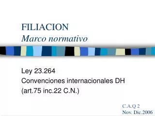 filiacion marco normativo