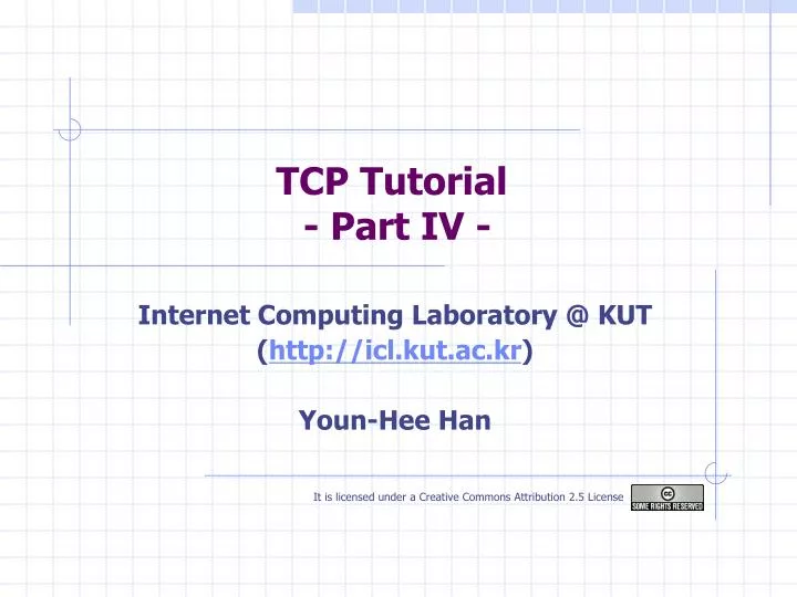 tcp tutorial part iv