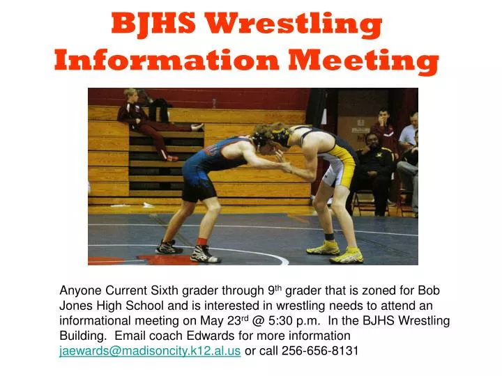 bjhs wrestling information meeting