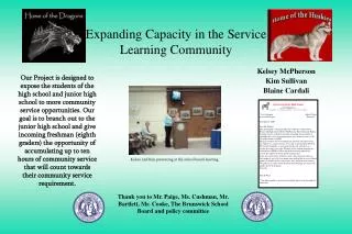 Expanding Capacity in the Service Learning Community
