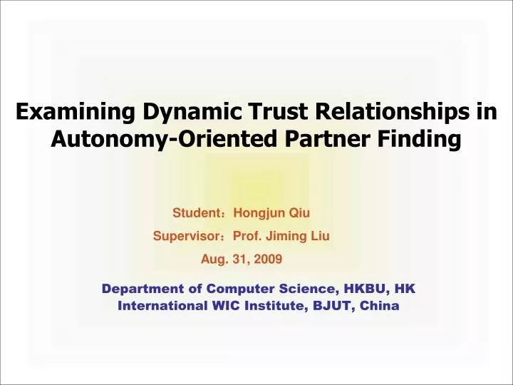 department of computer science hkbu hk international wic institute bjut china