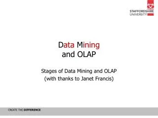 d ata m ining and olap
