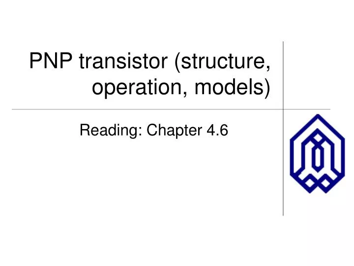 pnp transistor structure operation models