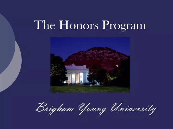 the honors program