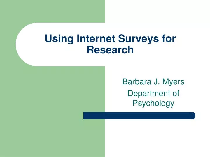 using internet surveys for research