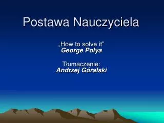 postawa nauczyciela