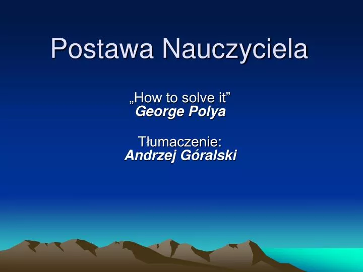 postawa nauczyciela