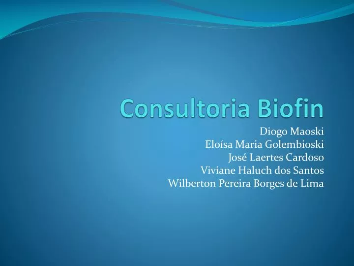 consultoria biofin