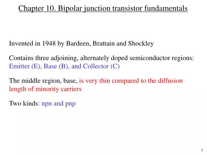 chapter 10 bipolar junction transistor fundamentals