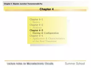 Chapter 4 Bipolar Junction Transistors(BJTs)