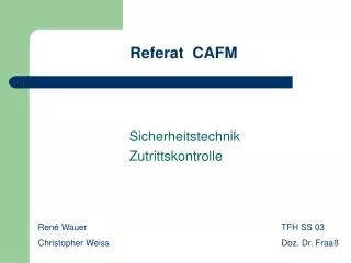 referat cafm