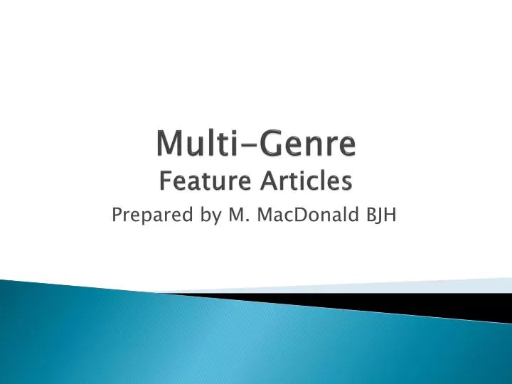 multi genre feature articles