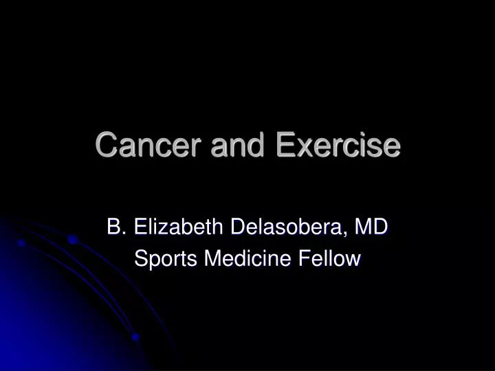cancer and exercise